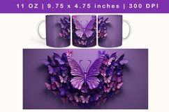 3d Mug Wrap | Butterfly Mug Sublimation Product Image 2