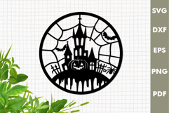 Halloween svg | Pumpkins, bats, castle clipart|Spooky vibes Product Image 1