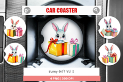 Car Coaster Bunny Gift Product Image 1
