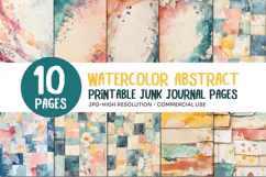 Watercolor Abstract Junk Journal Pages Product Image 1