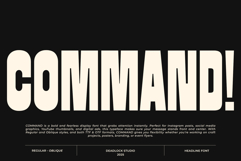 COMMAND! BOLD DISPLAY FONT! Product Image 1