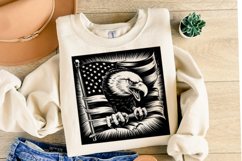 USA Flag &amp; Eagle Svg Design | Svg Cut Files | Shirt Svg Product Image 2