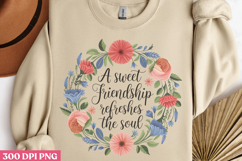 A sweet friendship PNG, True Friendship Sublimation PNG Product Image 2