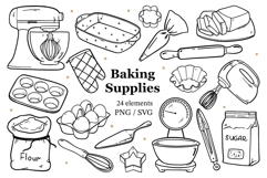 Baking Supplies SVG PNG Clipart Product Image 1