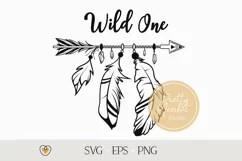 Boho arrow svg #2, Tribal svg, Wild One svg, png files Product Image 1