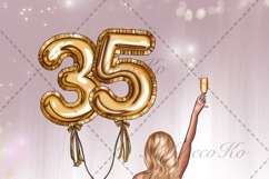 Birthday clipart, Curvy girl clipart, Best friend clipart Product Image 11