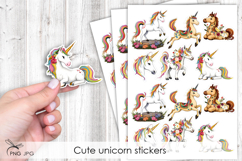 Cute unicorn stickers- 6 Variations Product Image 1