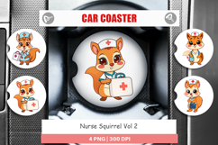 Car Coaster Nurse Squirrel Product Image 1
