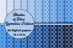 shades of blue geometric pattern digital papers Product Image 1