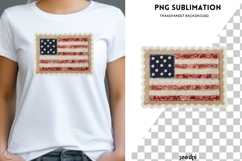 Patchwork American Flag PNG | Rustic Patriotic Flag Clipart Product Image 1