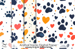 Animal tracks digital paper Product Image 1