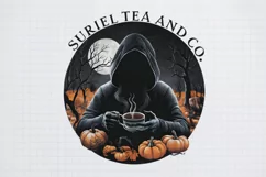 Vintage Halloween, Suriel tea and co Clipart PNG Product Image 1