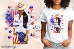 American Dream Patriotic Woman Design 4th of July USA Pride Product Image 7