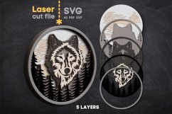 Wolf SVG laser cut file for Glowforge Product Image 1