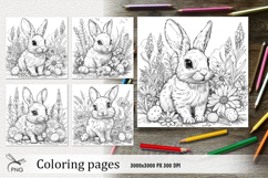Easter bunny coloring pages Product Image 1