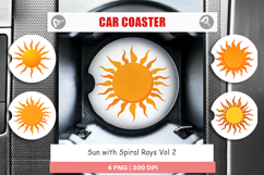 Car Coaster Spiral Sun Product Image 1