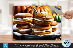 Pumpkin on Table in Modern kitchen Cutting Board PNG Design Product Image 1