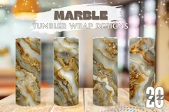 White Gold Marble Tumbler Sublimation, Gold Tumber Designs Product Image 1