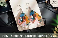 Summer Teardrop Earrings, Summer Earrings Sublimation Product Image 1