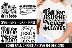 Boho Fall Christian SVG Design - Give Thanks to the Lord for Product Image 1