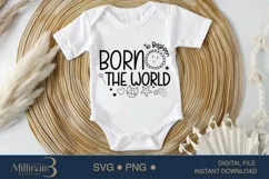 Born to Brighten the World,Baby Announcement Svg Product Image 1