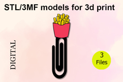 Paper Clips, Fries STL/3MF files for 3D Printing Product Image 1