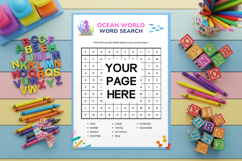 Word search worksheet page mockup Product Image 2