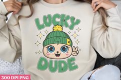 Lucky Dude PNG, Groovy ST Patricks Sublimation PNG Product Image 2