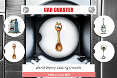Weary Utensils Car Coaster Product Image 1