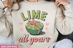 Lime All Yours PNG, Funny Fruits Valentines Day Sublimation Product Image 1