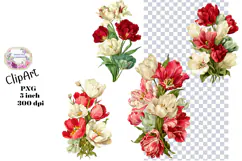 Flowers, Ephemera, PNG, Junk Journal, Vintage, clipart Product Image 1