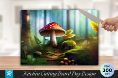 Mushroom in the Middle of a Forest Cutting Board PNG Design Product Image 1