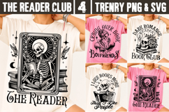 The Reader Club SVG PNG Skeleton Reader Gothic Book Lover Product Image 1