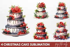 Christmas Cake Sublimation Clipart PNG Product Image 1