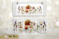 WILDFLOWERS mug wrap sublimation png Product Image 2