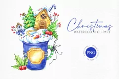 Cup Winter Fairy Dessert. Christmas holidays PNG sublimation Product Image 1