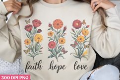 Faith Hope Love PNG, Christian Sublimation PNG Product Image 1