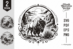 Bison Desert Canyon SVG Product Image 1