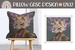 Samurai Pillow Design, Japanese Pillow Template, Samurai PNG Product Image 1
