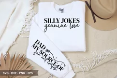 Silly Jokes Genuine SVG - Father's Day Sleeve T shirt Design Product Image 1