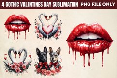 Gothic Valentines Day Sublimation PNG Product Image 1