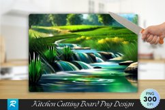 Water Stream Flowing Cutting Board Sublimation Design Product Image 1