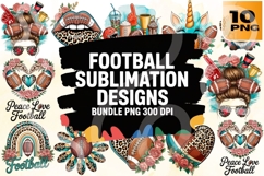 Football Sublimation Designs Bundle PNG - 10 Designs Product Image 1