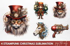 Steampunk Christmas Sublimation PNG Product Image 1