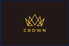 Abstract Crown Logo Design Vector Illustration Product Image 1