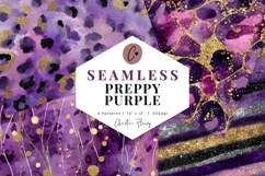 Seamless Preppy Purple Digital Paper Product Image 1