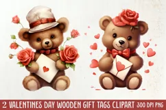 Sweet Valentine Clipart, Watercolor Valentines Day Product Image 1