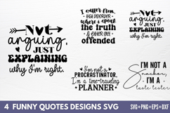 Funny Quotes Designs SVG Product Image 1