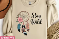 Stay Wild PNG, Dreamcatcher Sublimation PNG Product Image 2