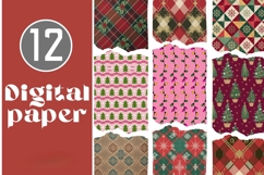 Christmas Digital Paper Pack 12 JPG Product Image 1